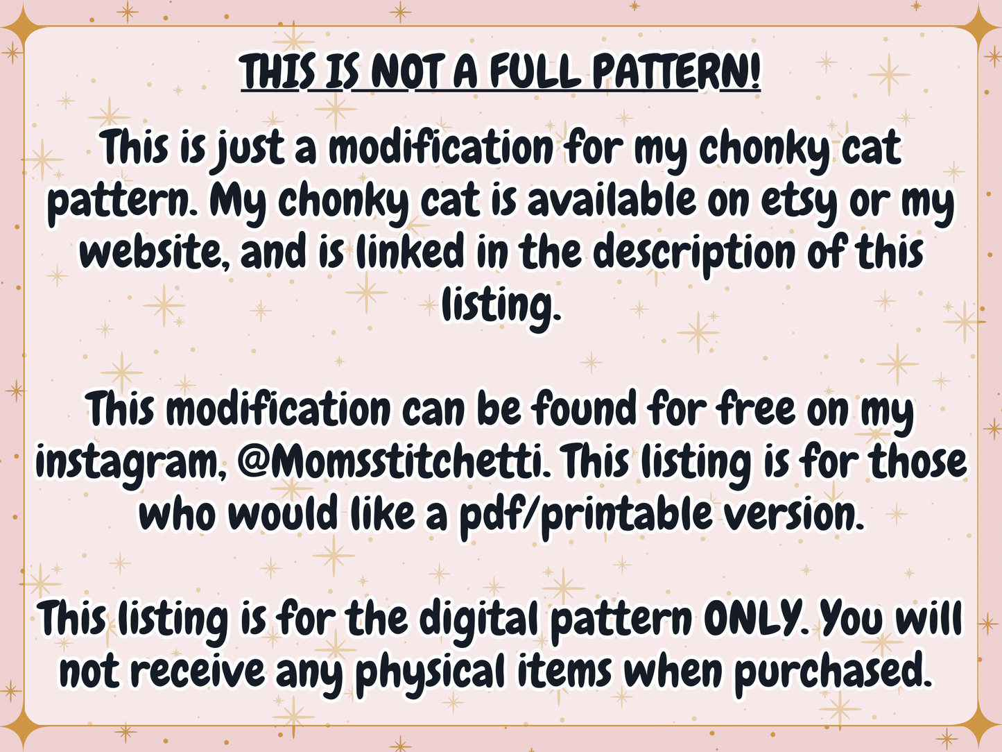 Ghost Cat Crochet Pattern Modification