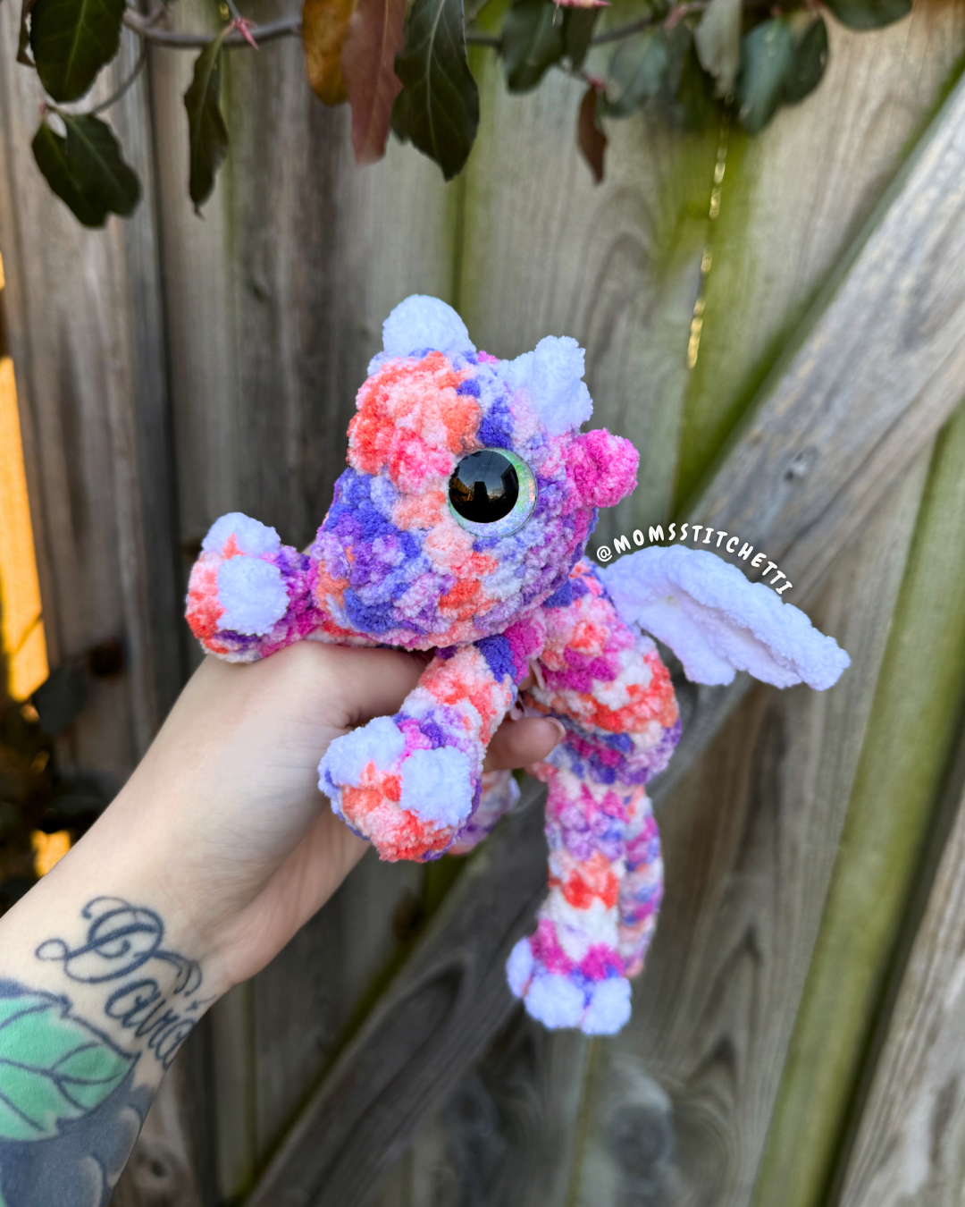 Pink/Purple Mini Dragon Plushie