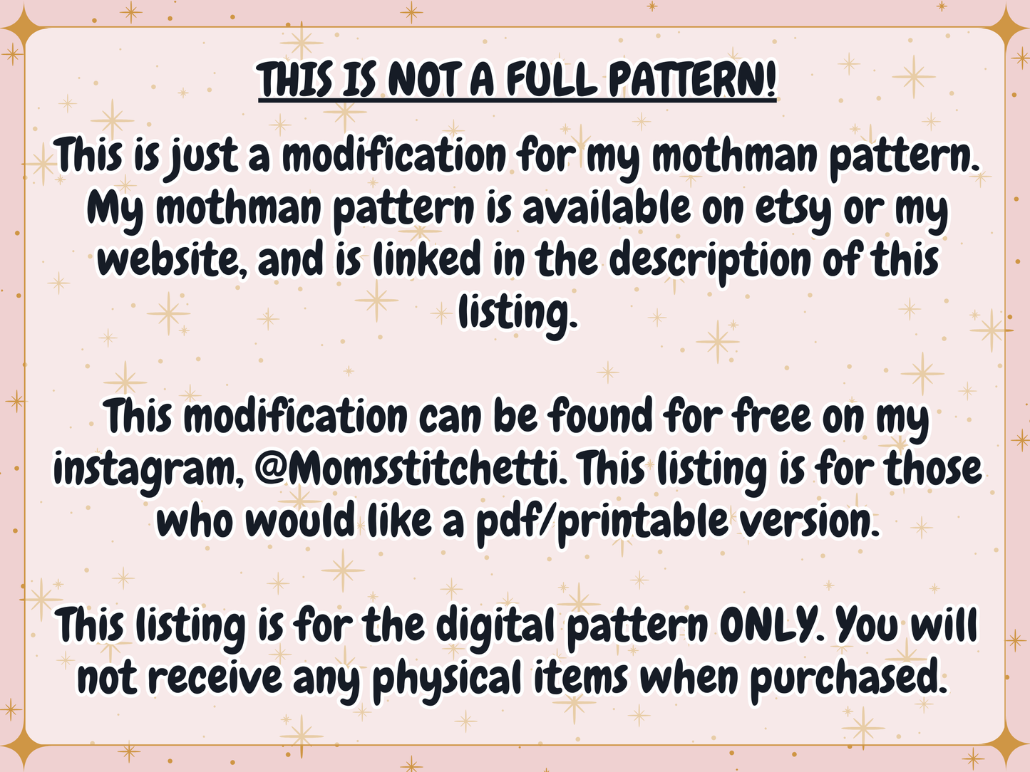 Rosy Maple Moth Crochet Pattern Modification