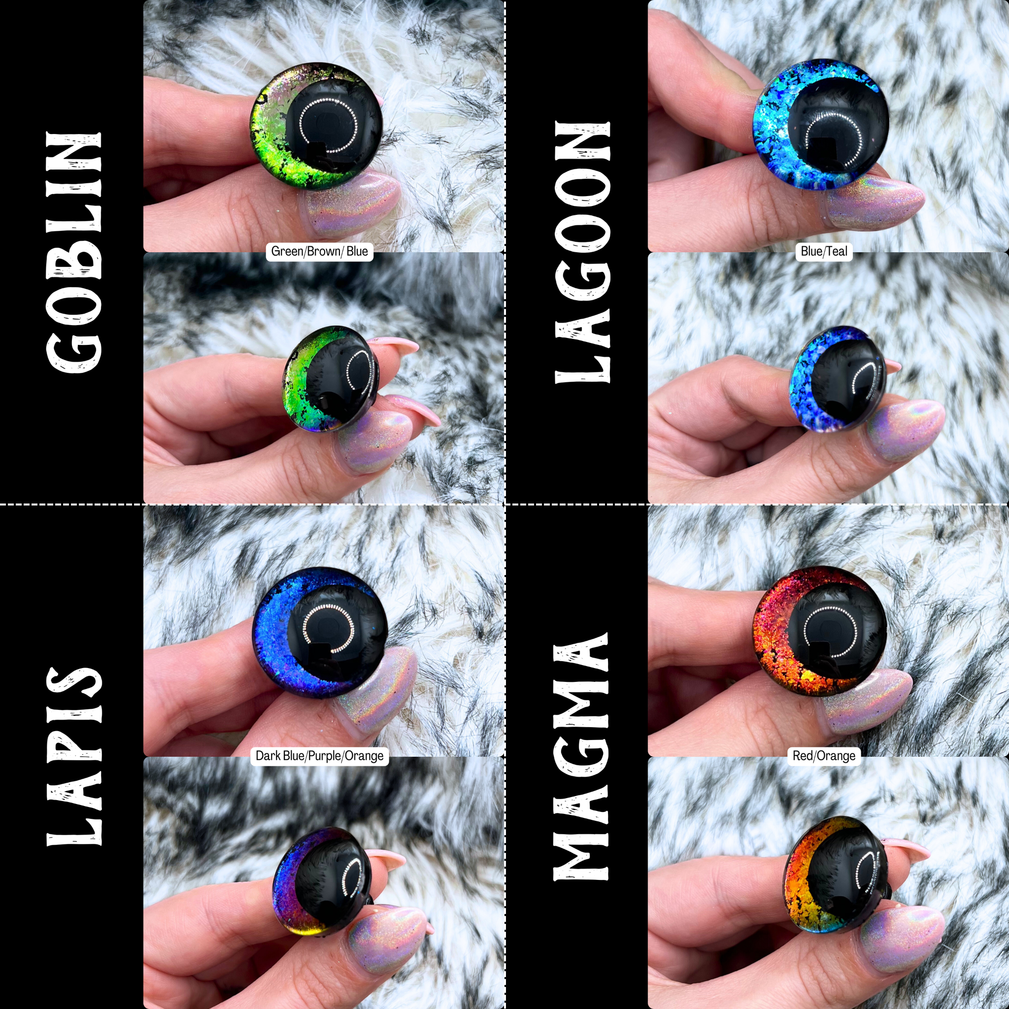 Hand Painted Safety Eyes (34 color options)