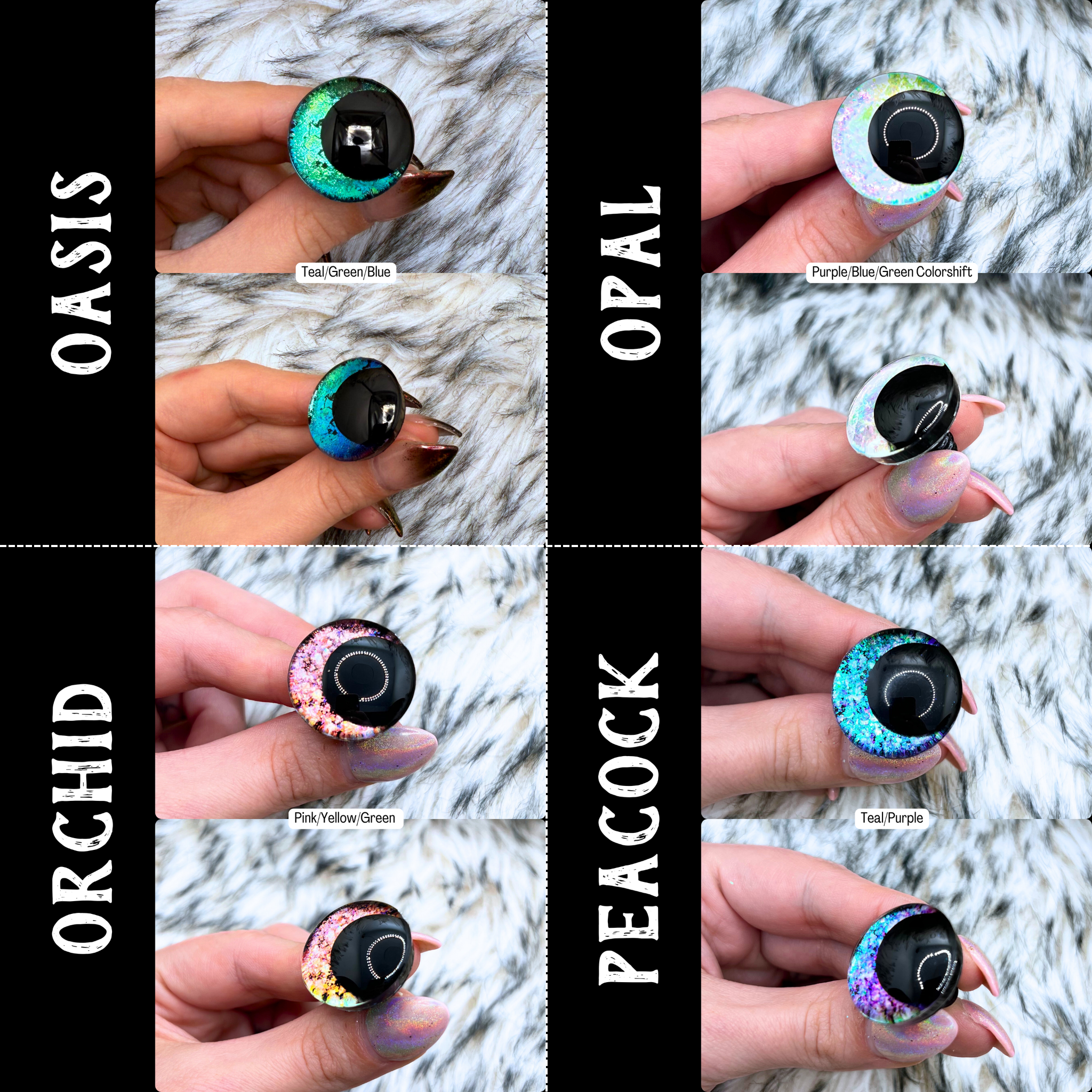 Hand Painted Safety Eyes (34 color options)