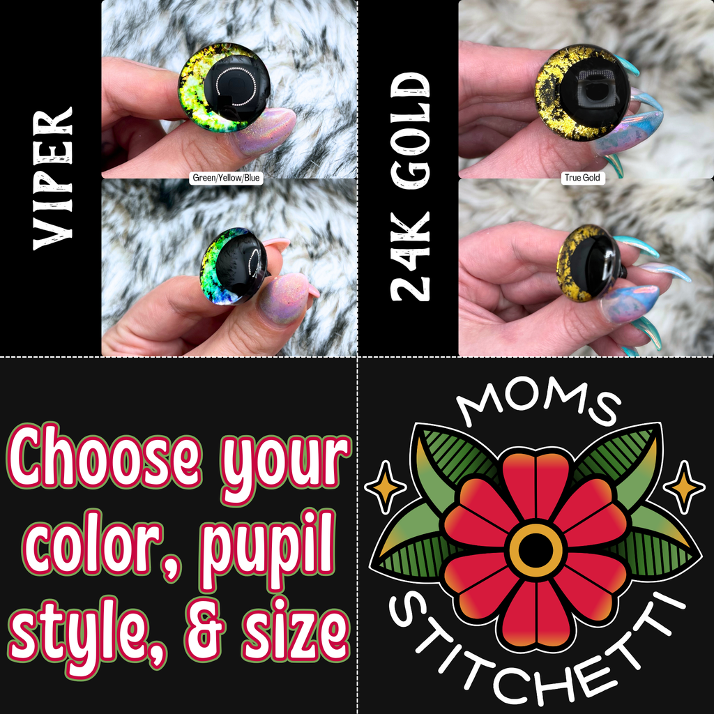 Hand Painted Safety Eyes (34 color options)