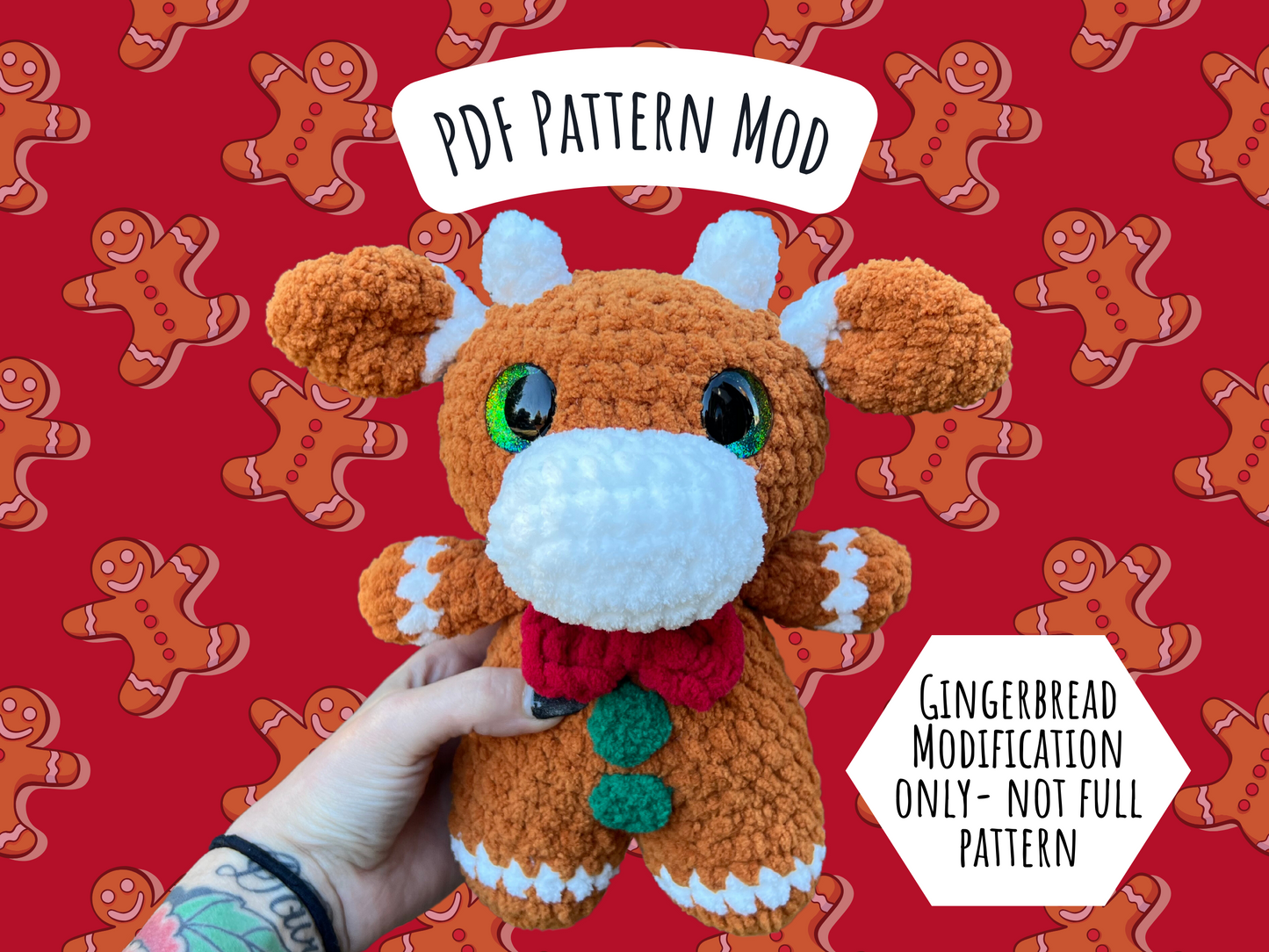 Gingerbread Cow Crochet Pattern Modification