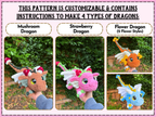 Garden Snuggle Dragon Crochet Pattern