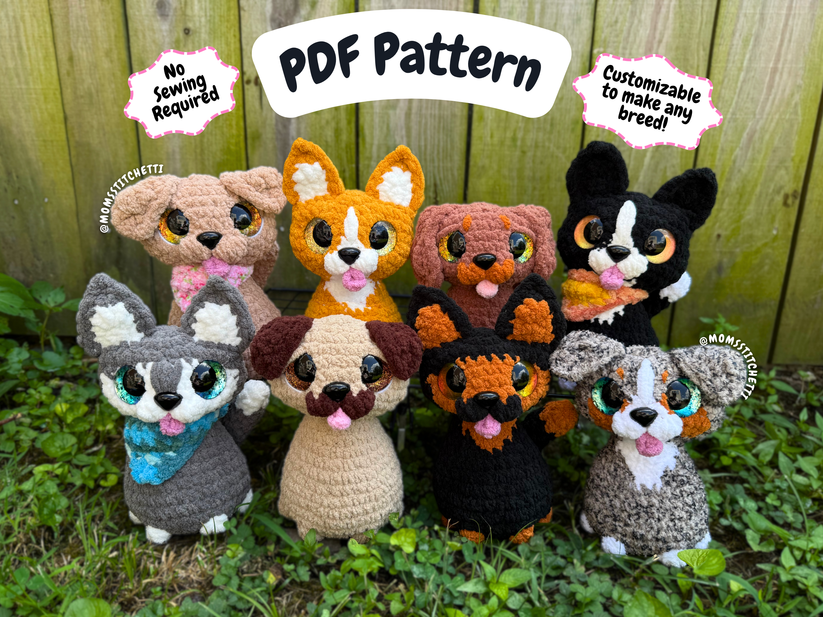 Sitting Puppy Crochet Pattern (No Sew)