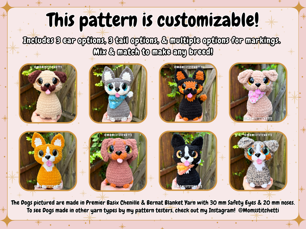 Sitting Puppy Crochet Pattern (No Sew)
