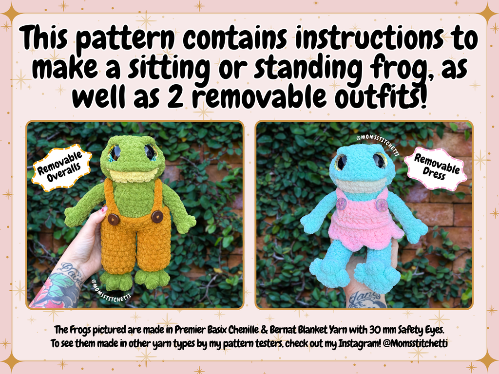 Frog Crochet Pattern Crochet Pattern (No Sew)