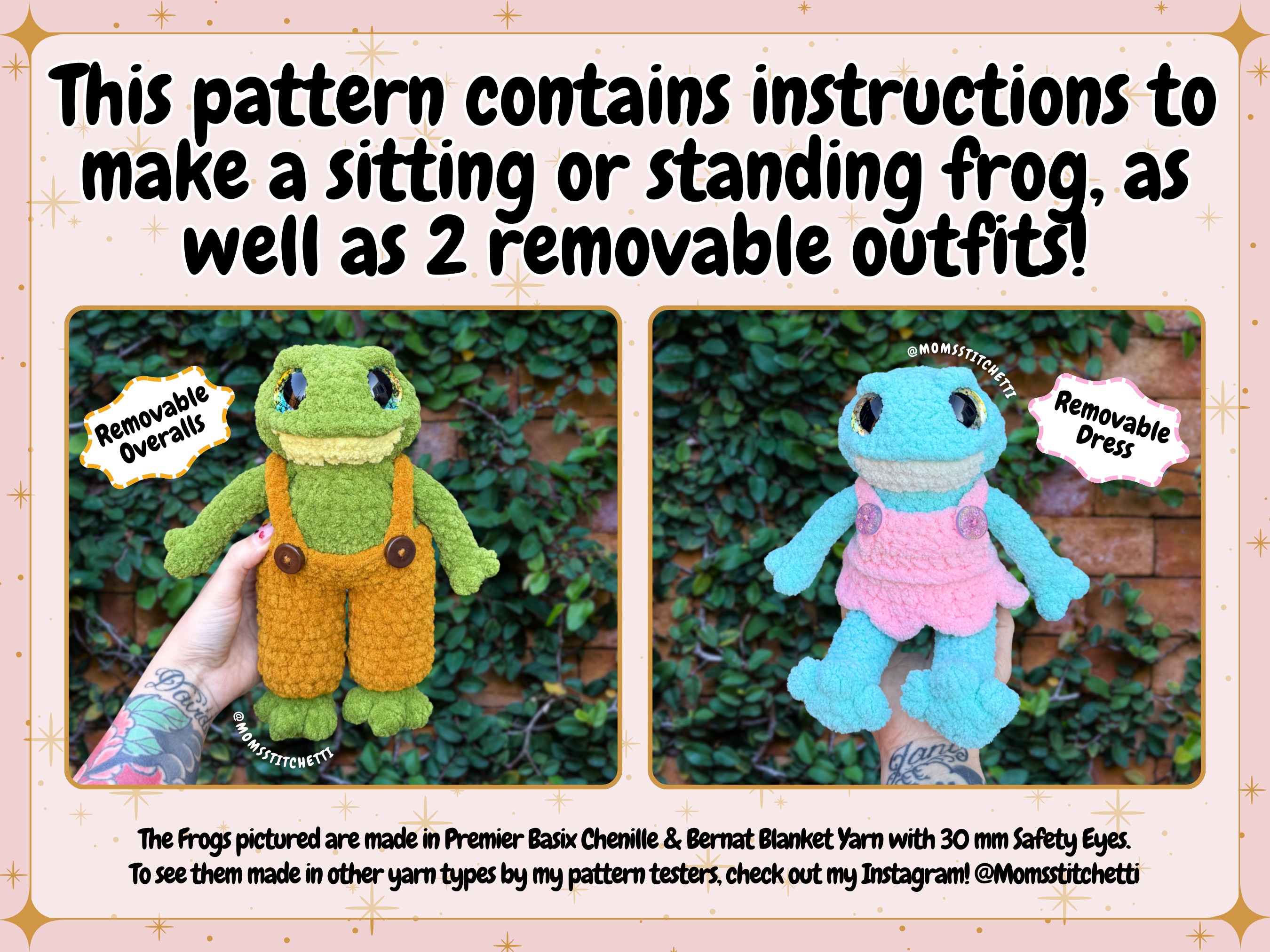 Frog Crochet Pattern Crochet Pattern (No Sew)