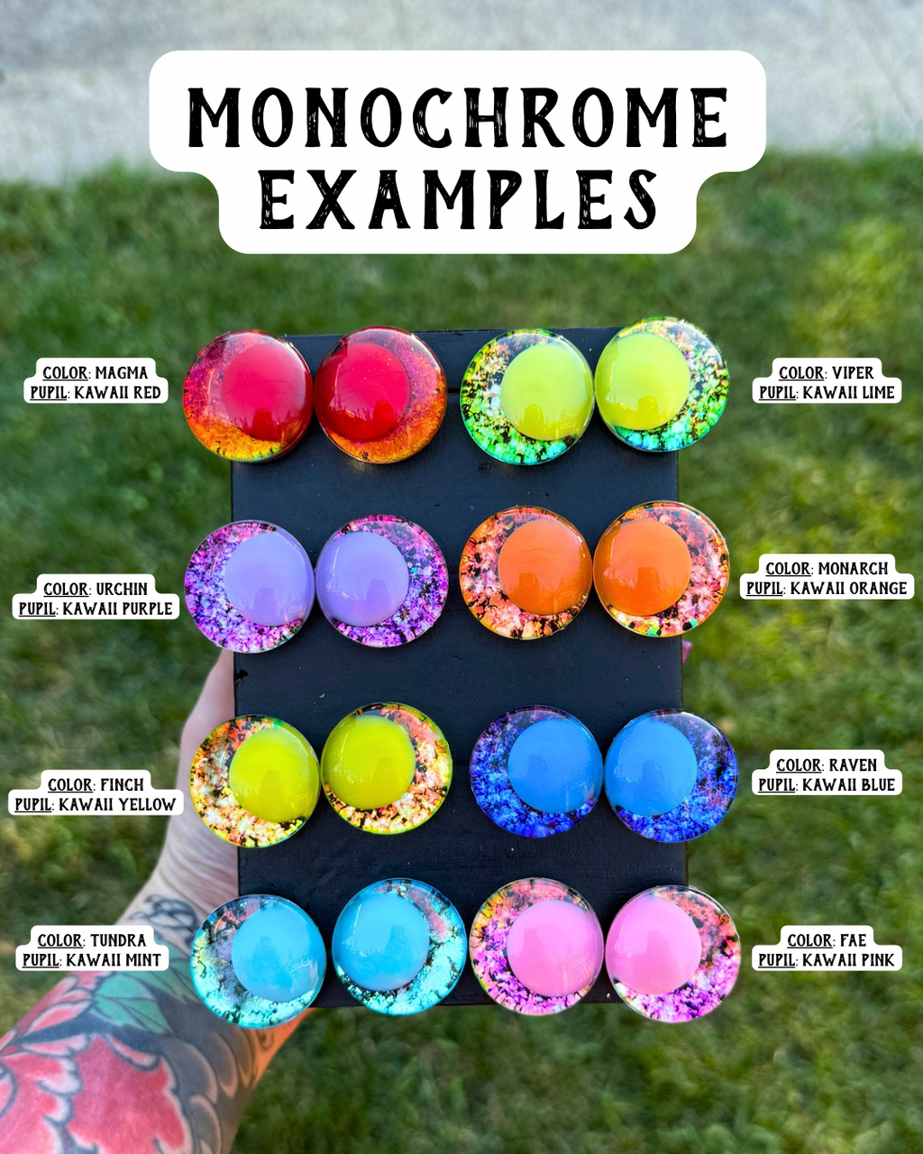 Hand Painted Safety Eyes (34 color options)