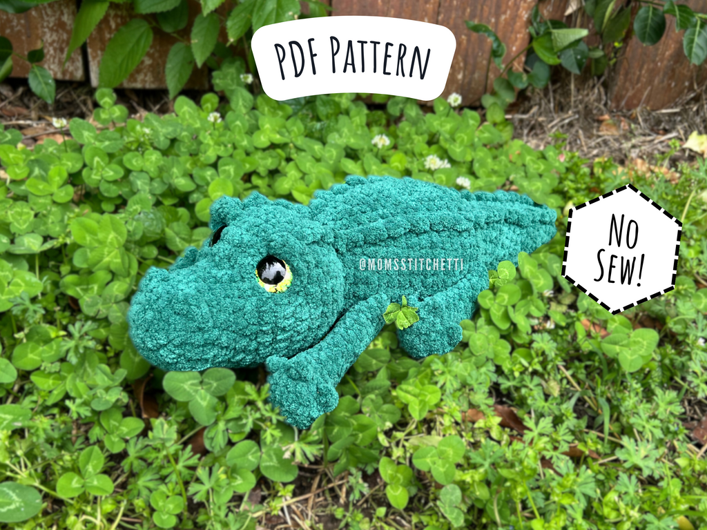 Snuggle Alligator Crochet Pattern (No Sew!)