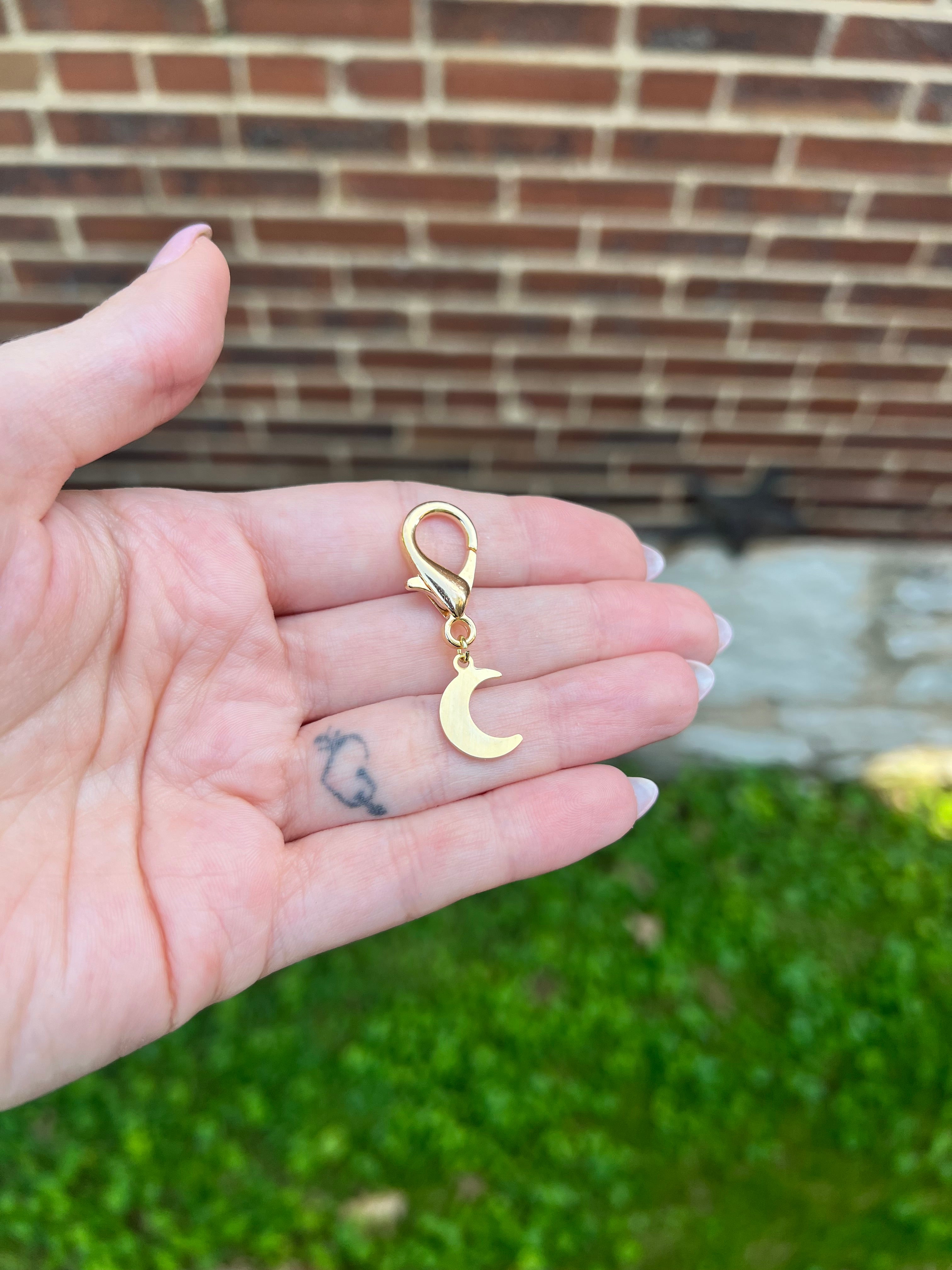 Gold Moon Stitch Markers