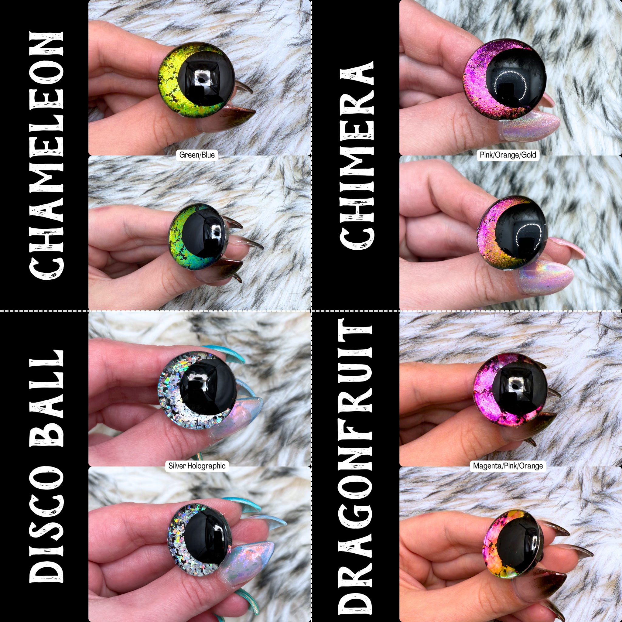 Hand Painted Safety Eyes (34 color options)