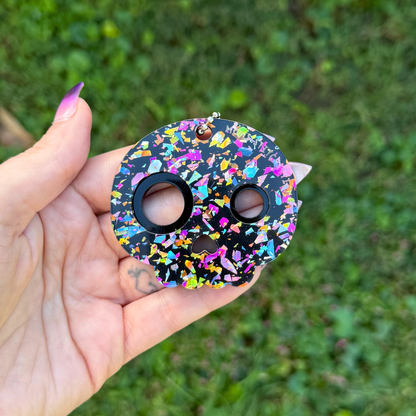 Black Holographic Skull Safety Eye Tool