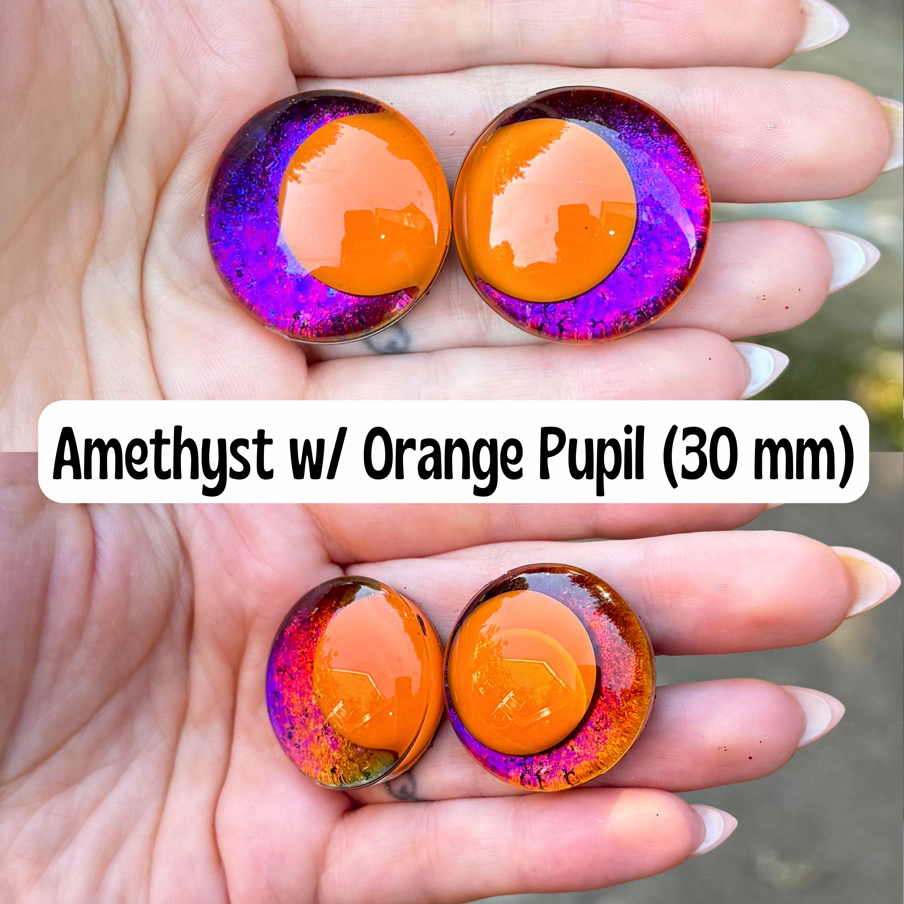 Amethyst w/ Orange Pupil (30 mm)