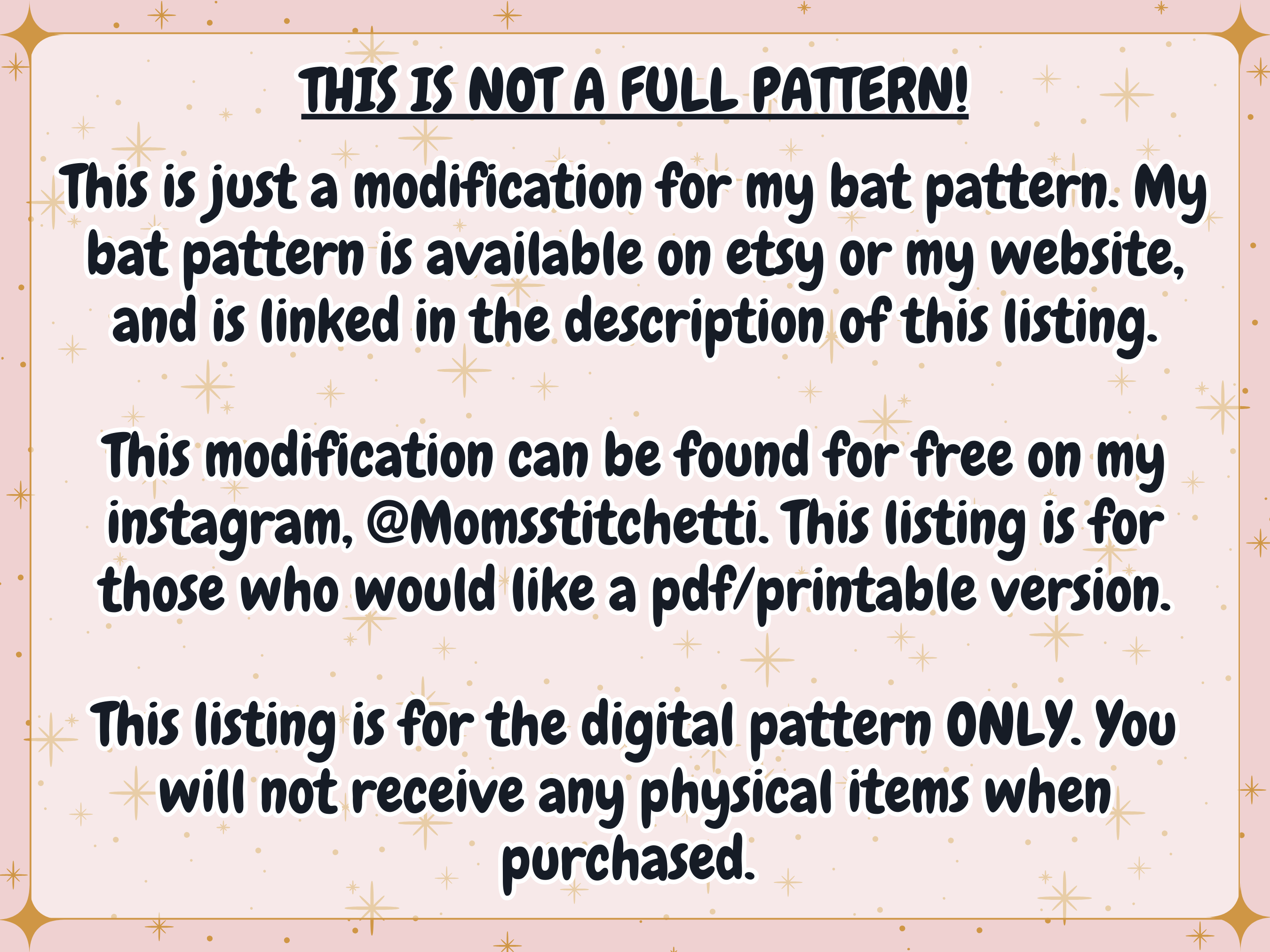 Candy Corn Bat Crochet Pattern Modification