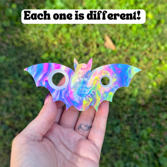 Rainbow Glitz Bat Safety Eye Tool