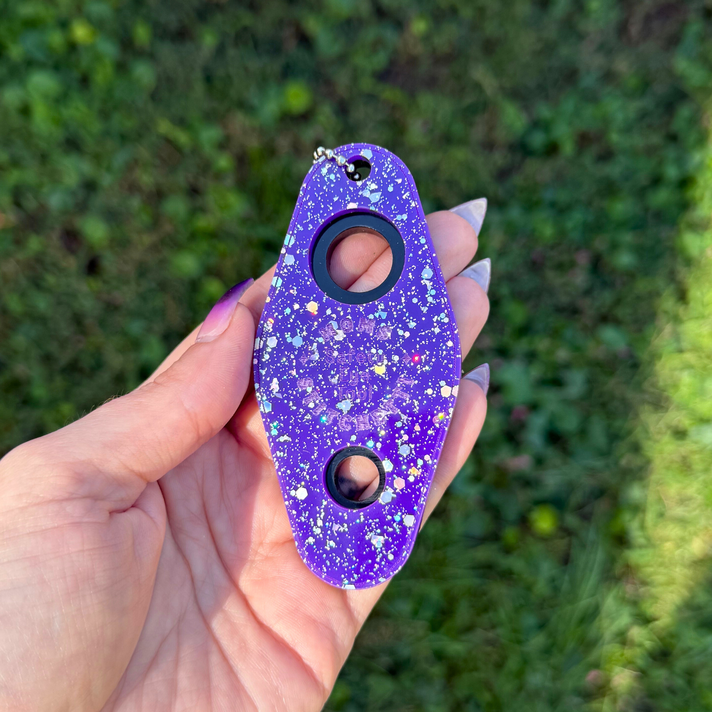 Purple Glitter Safety Eye Tool
