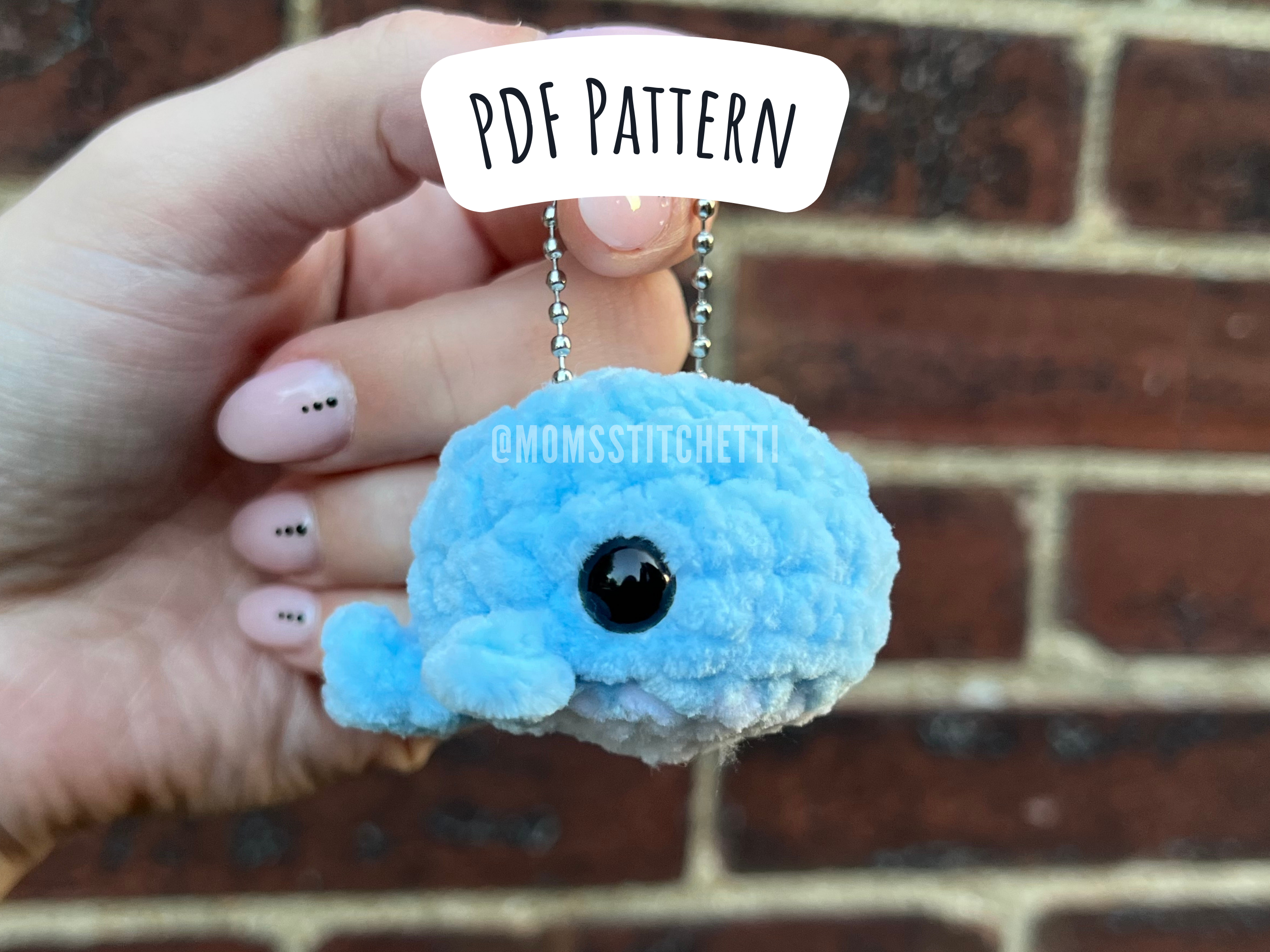 Whale Keychain Crochet Pattern (No Sew)