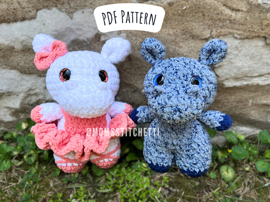 Ballerina Hippo Crochet Pattern