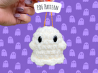 Ghost Keychain Crochet Pattern (No Sew)