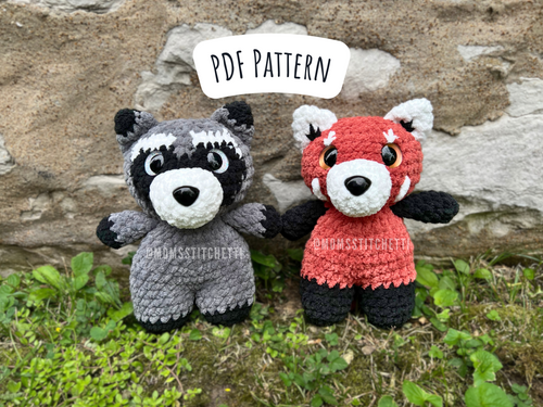 Raccoon and Red Panda Crochet Pattern – Moms Stitchetti