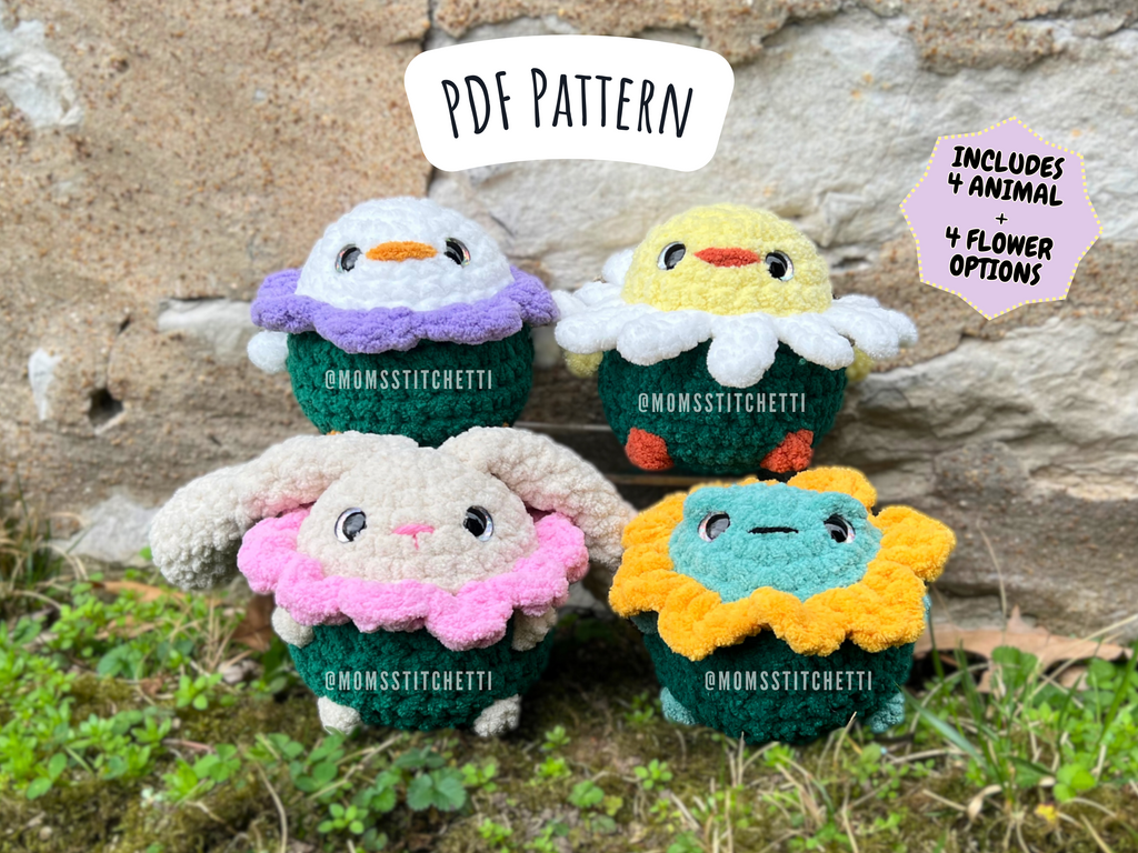 Chonky Flowers Crochet Pattern (No Sew)