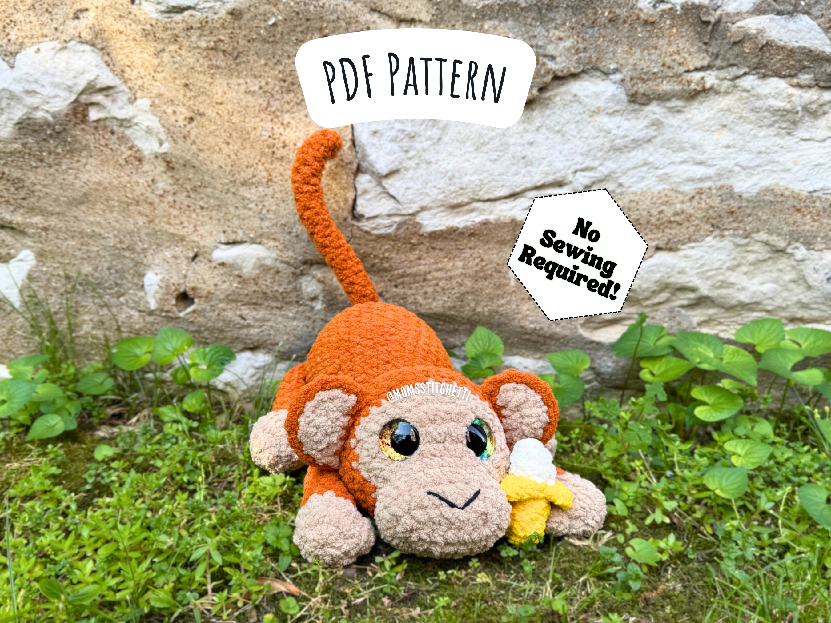 Snuggle Monkey Crochet Pattern (No Sew)
