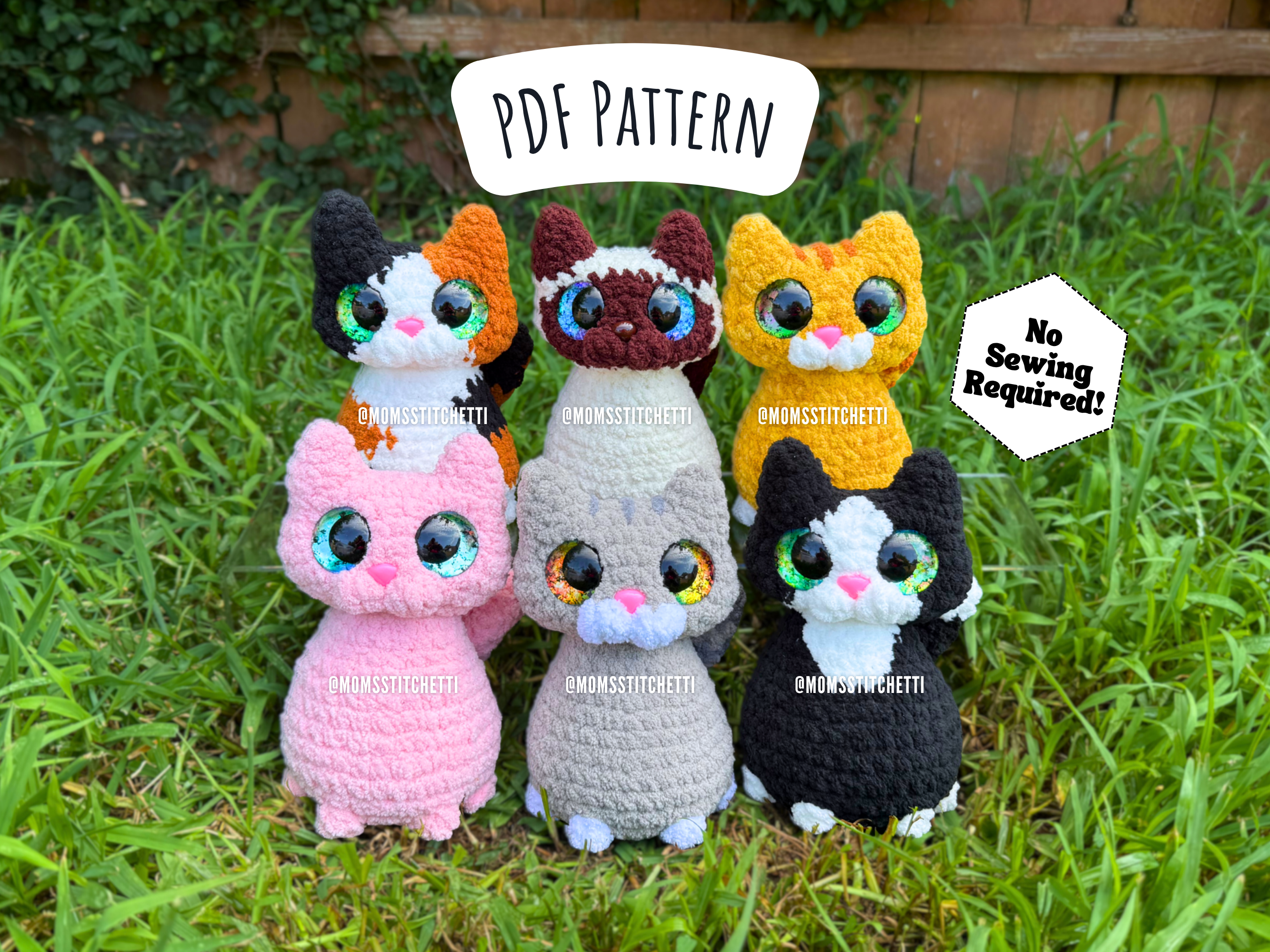Sitting Kitty Crochet Pattern (No Sew)