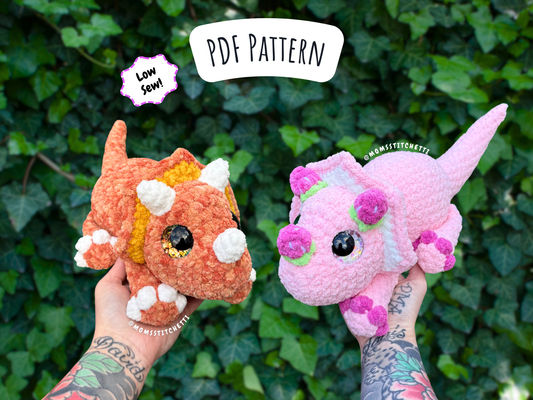Snuggle Triceratops Crochet Pattern
