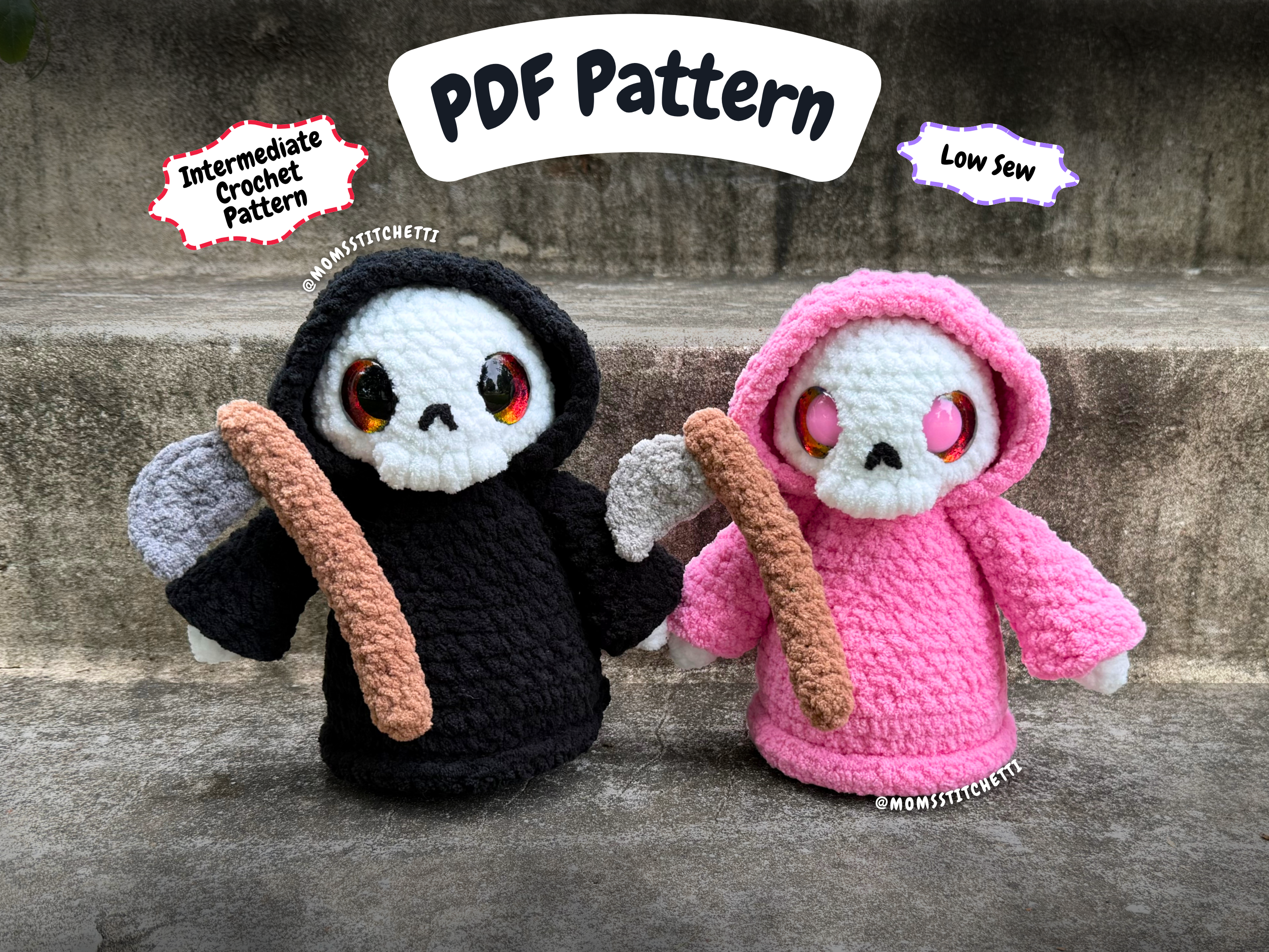 Grim Reaper Crochet Pattern (Low Sew)