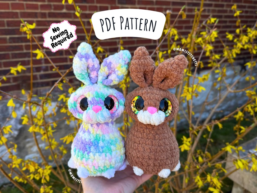 Sitting Bunny Crochet Pattern (No Sew)