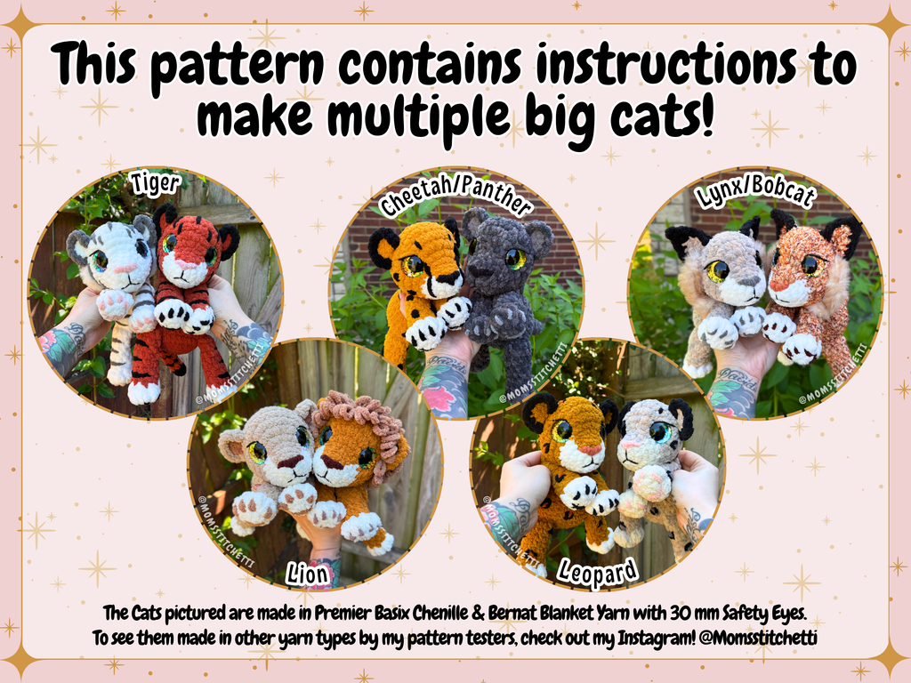 Big Cats Crochet Pattern Pack