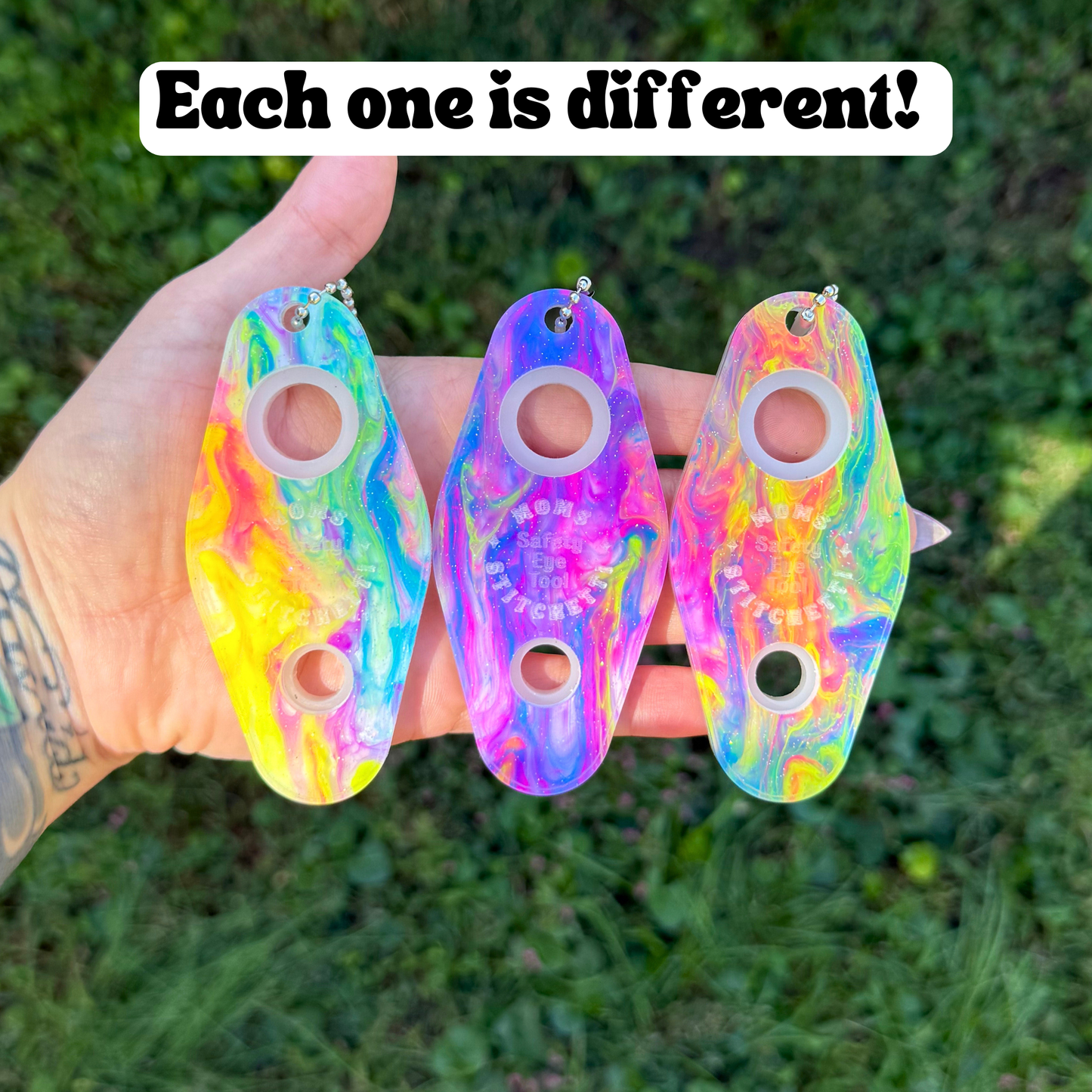 Rainbow Glitz Safety Eye Tool