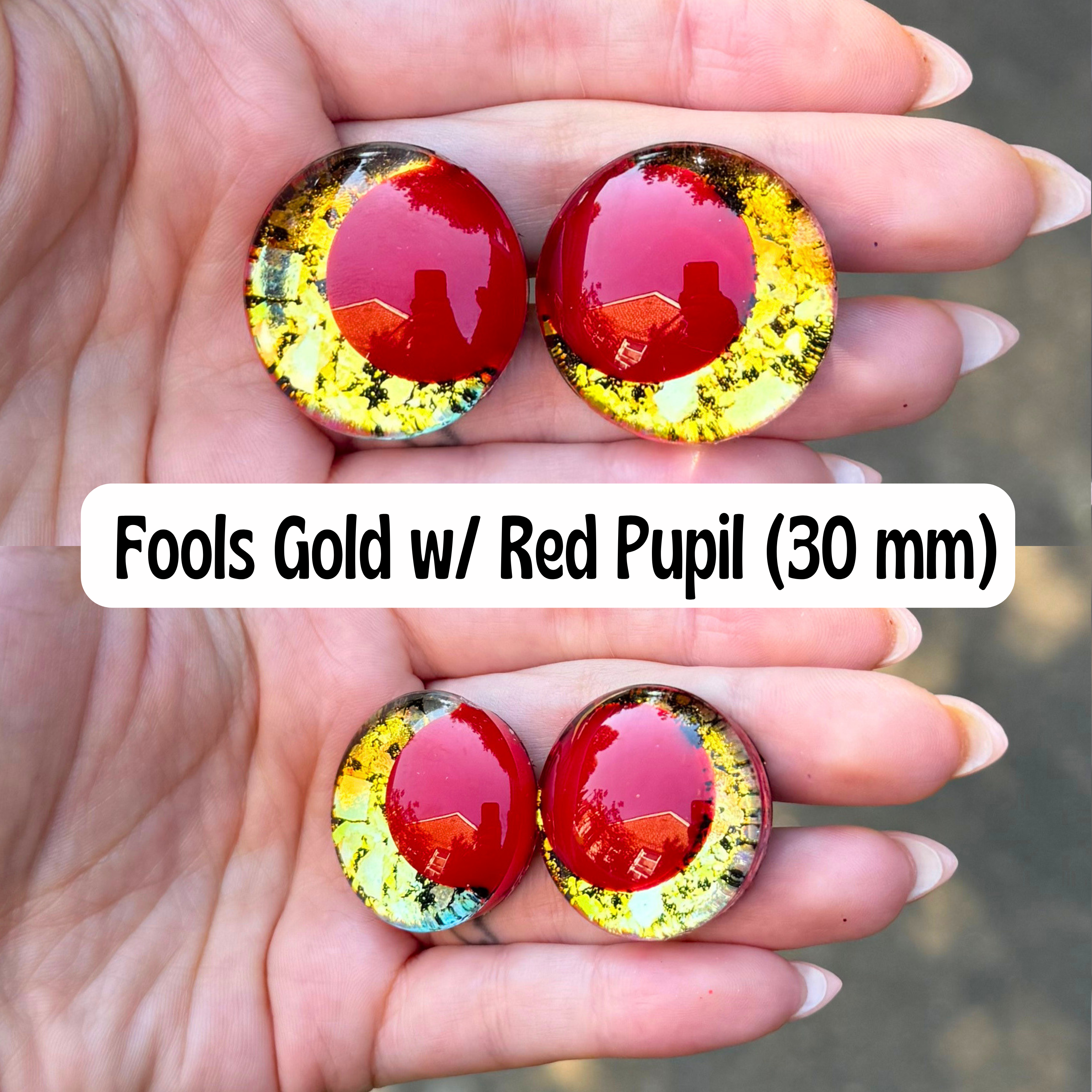Fools Gold w/ Red Pupil (30 mm)