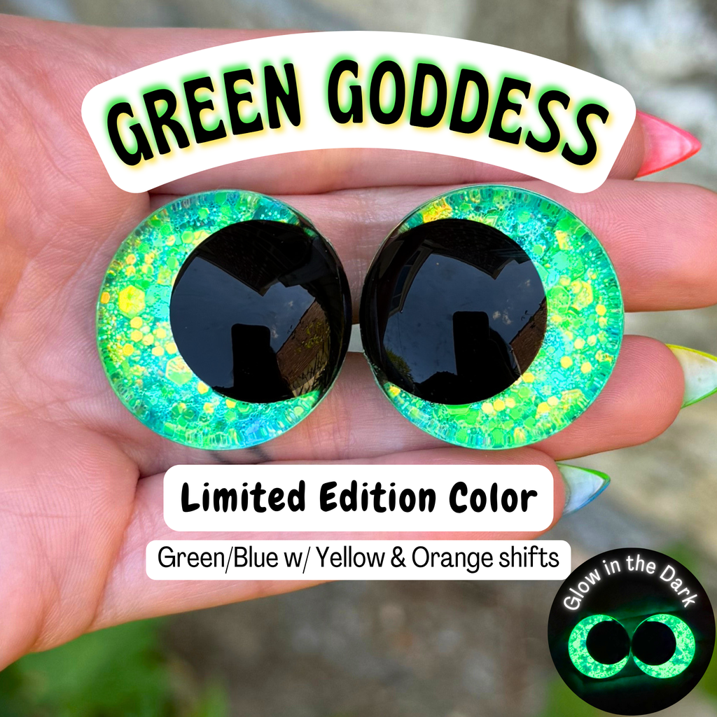 Limited Edition Safety Eyes (Green Goddess)