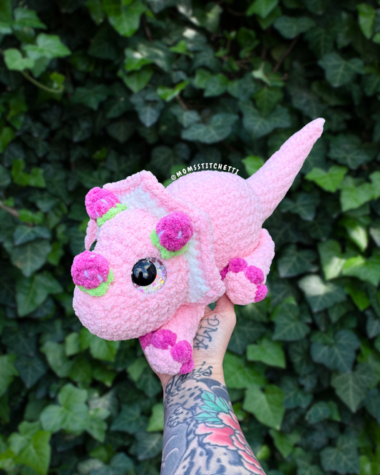 Strawberry Triceratops Plushie