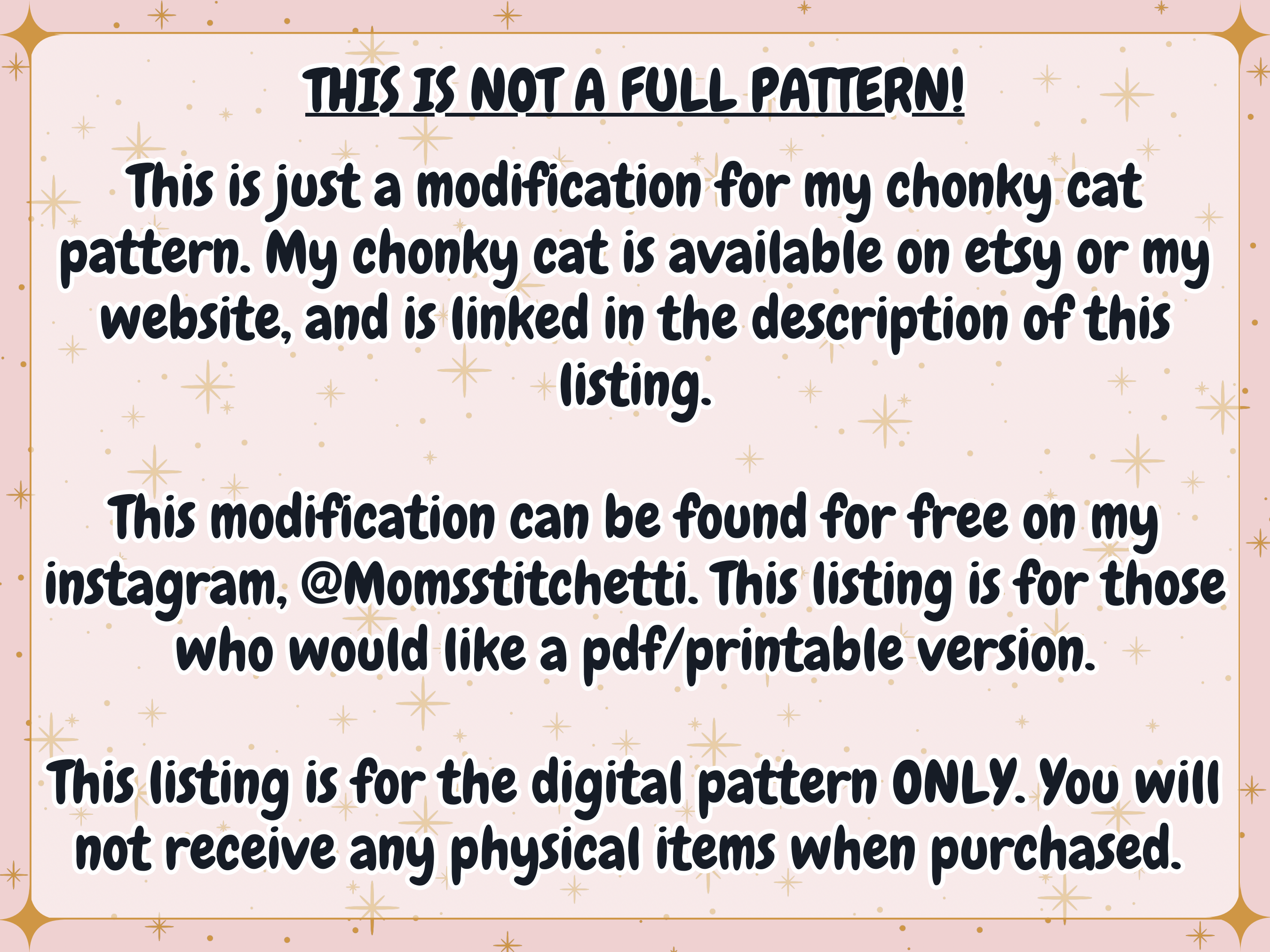 Ghost Cat Crochet Pattern Modification