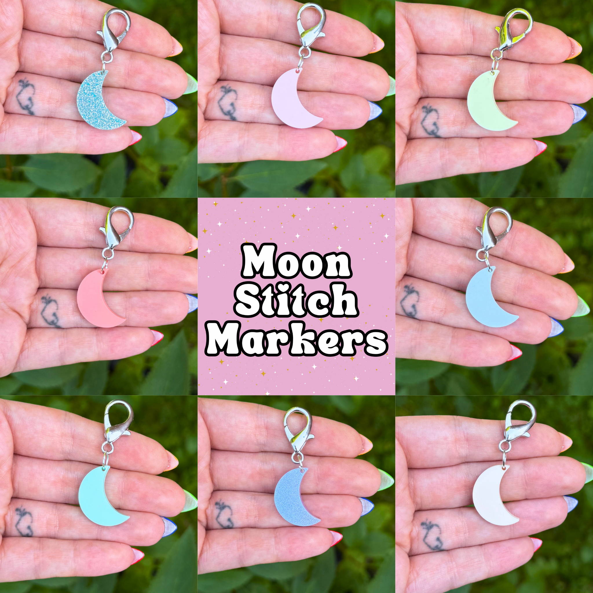 Moon Stitch Markers