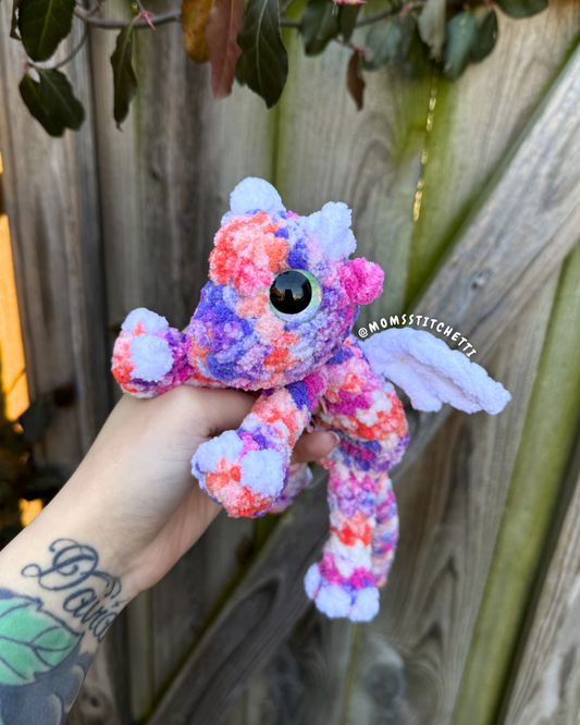 Pink/Purple Mini Dragon Plushie