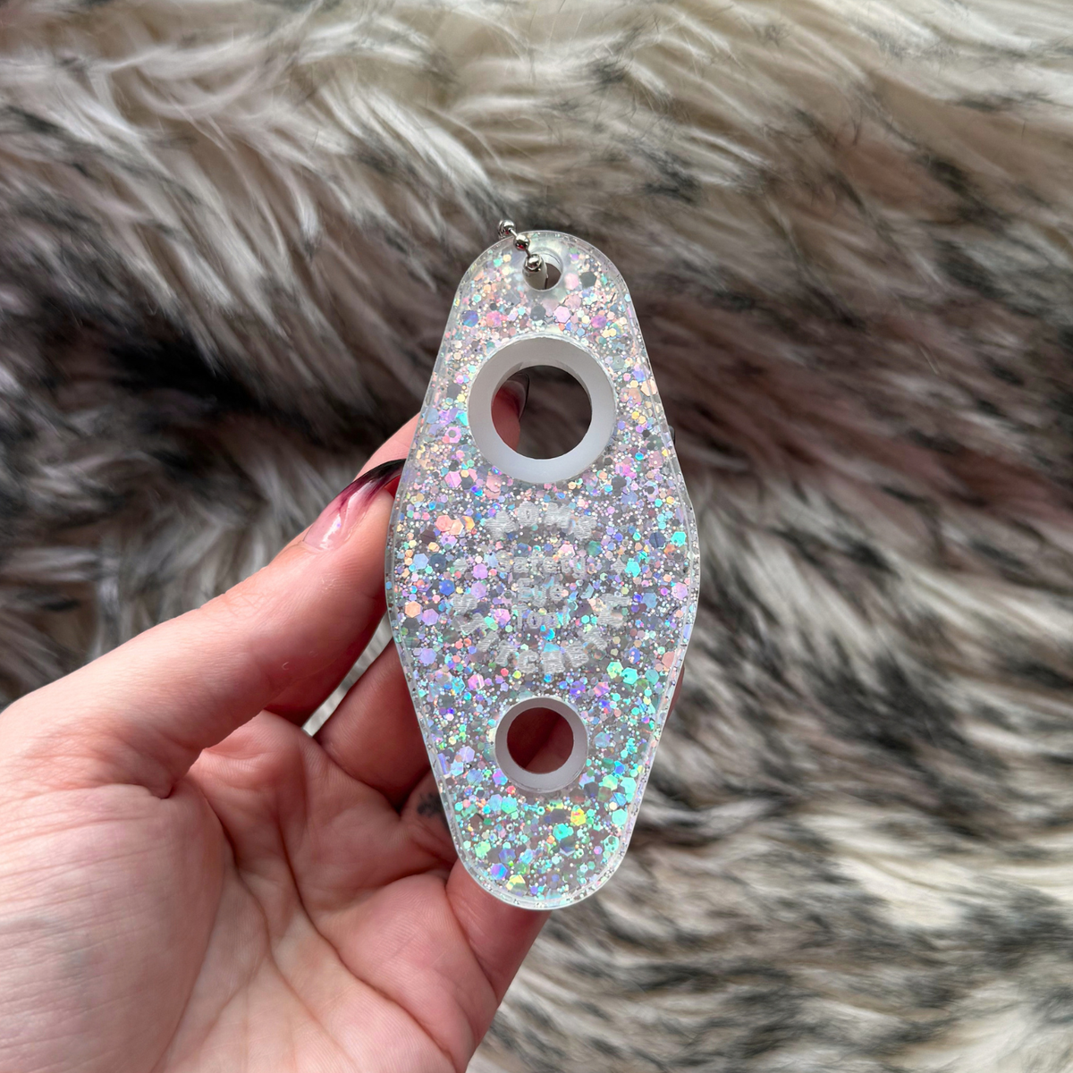 Silver Holographic Glitter Safety Eye Tool