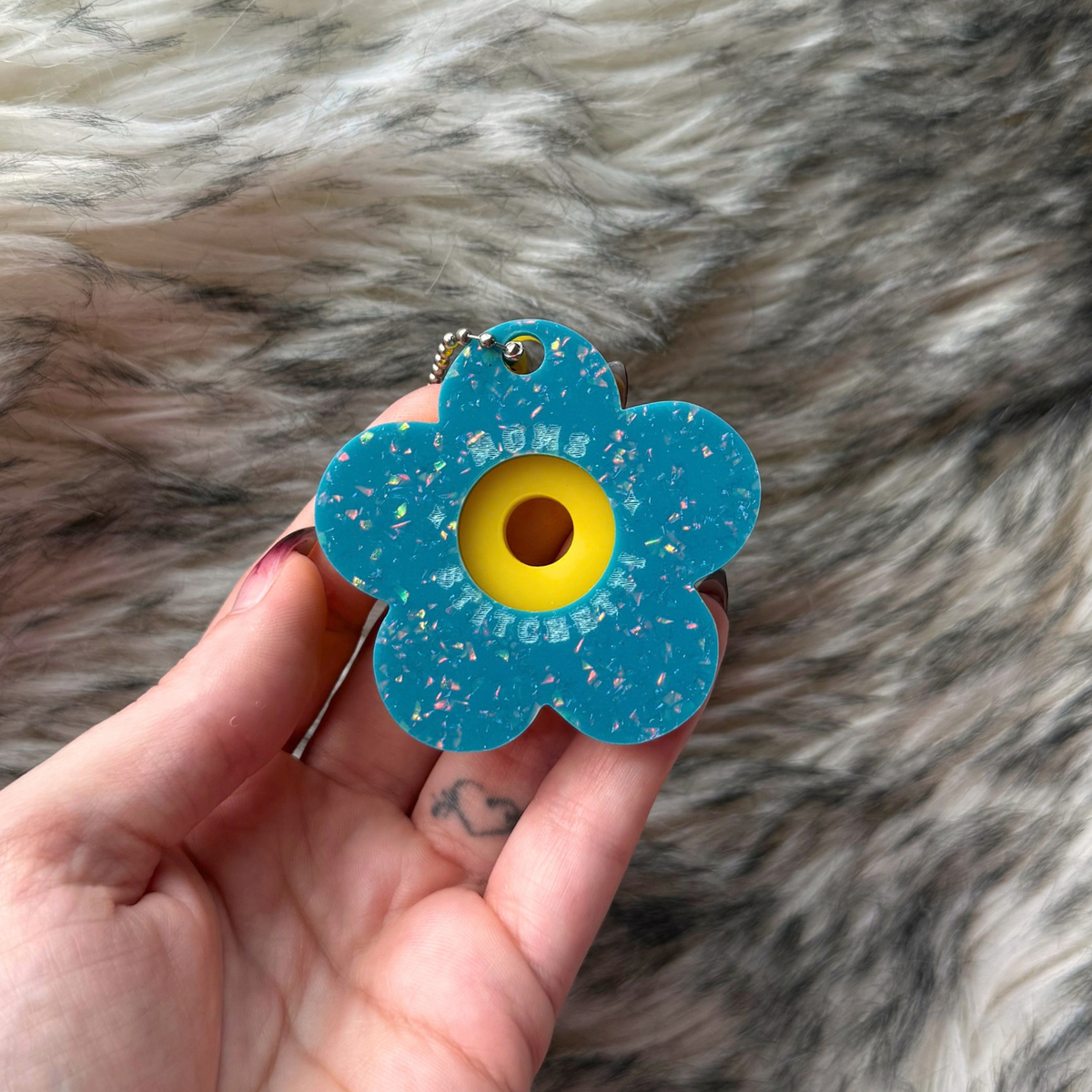 Blue Opal Flower Safety Eye Tool