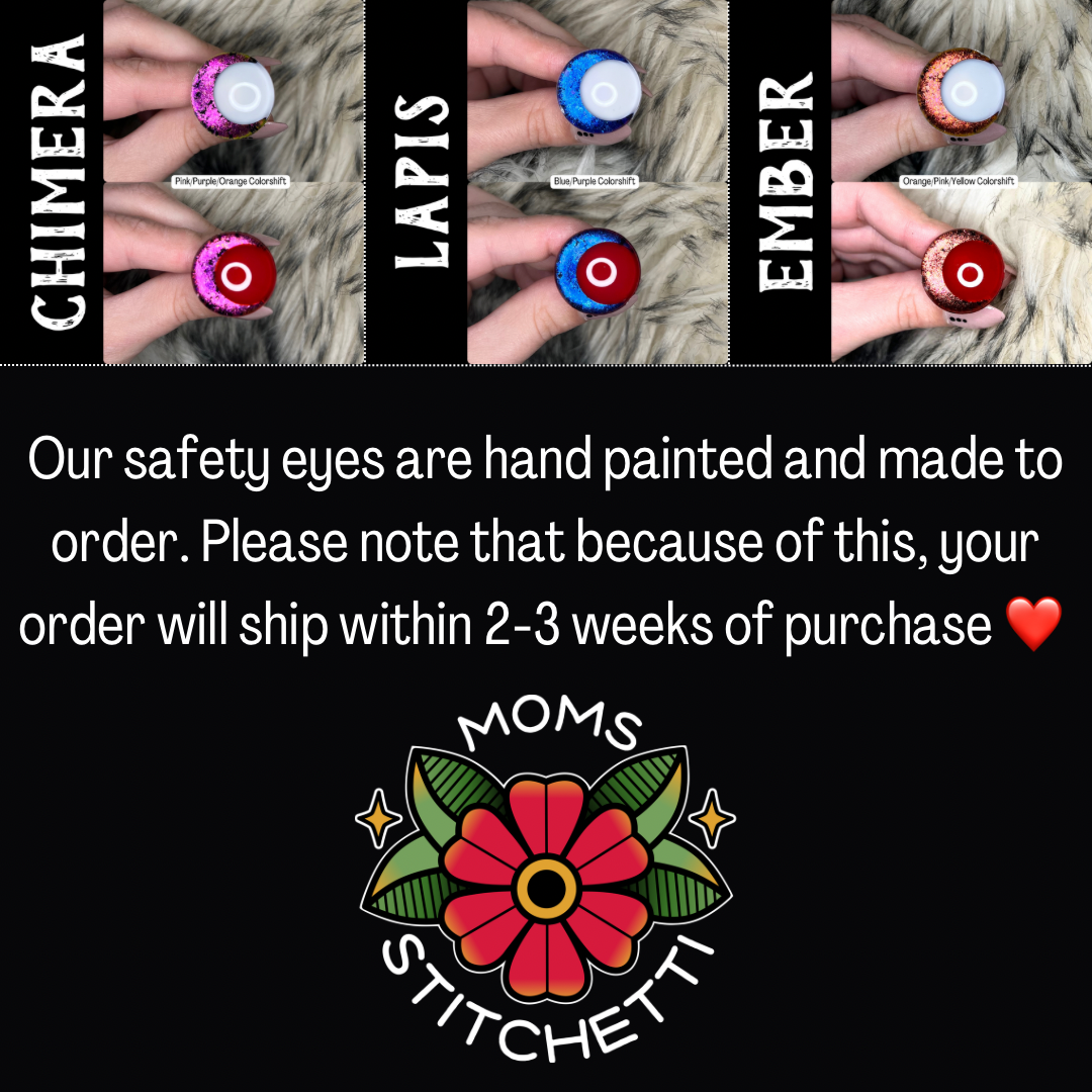 Hand Painted Safety Eyes (34 color options)
