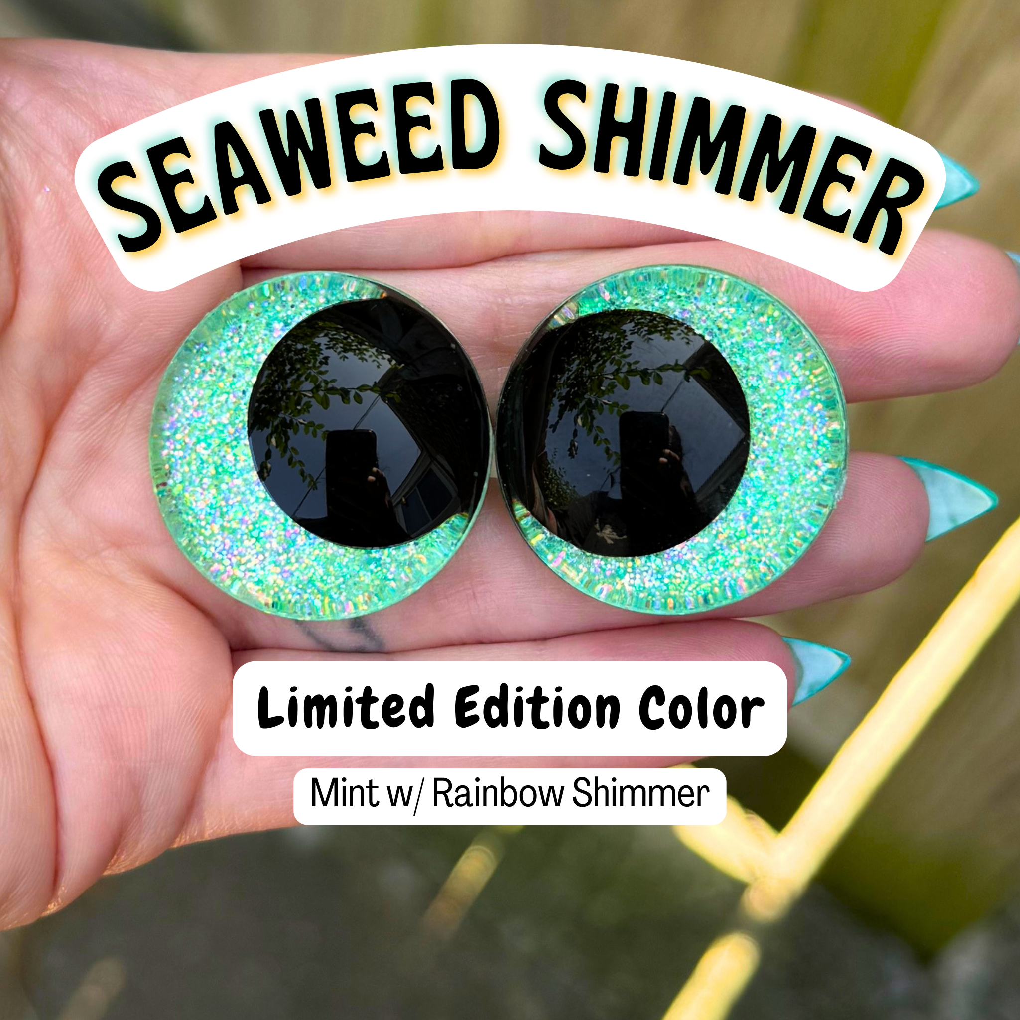 Limited Edition Safety Eyes (Seaweed Shimmer)