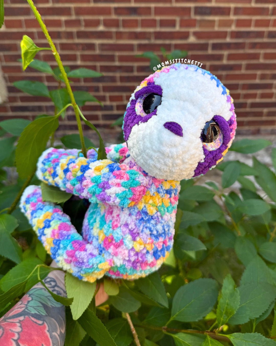 Rainbow Hanging Sloth Plushie