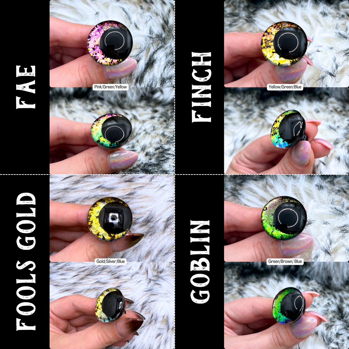 Hand Painted Safety Eyes (32 Colors to choose from)