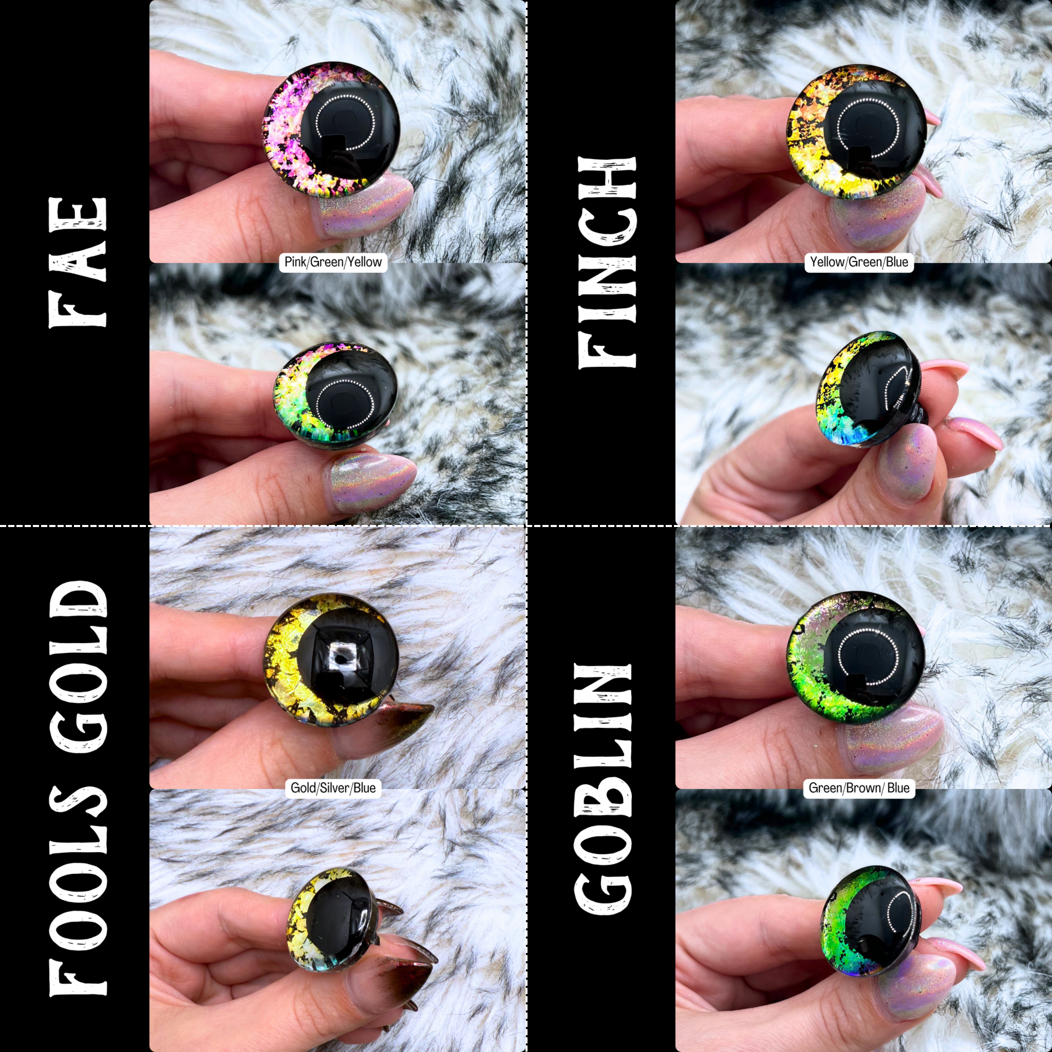 Hand Painted Safety Eyes (32 color options)