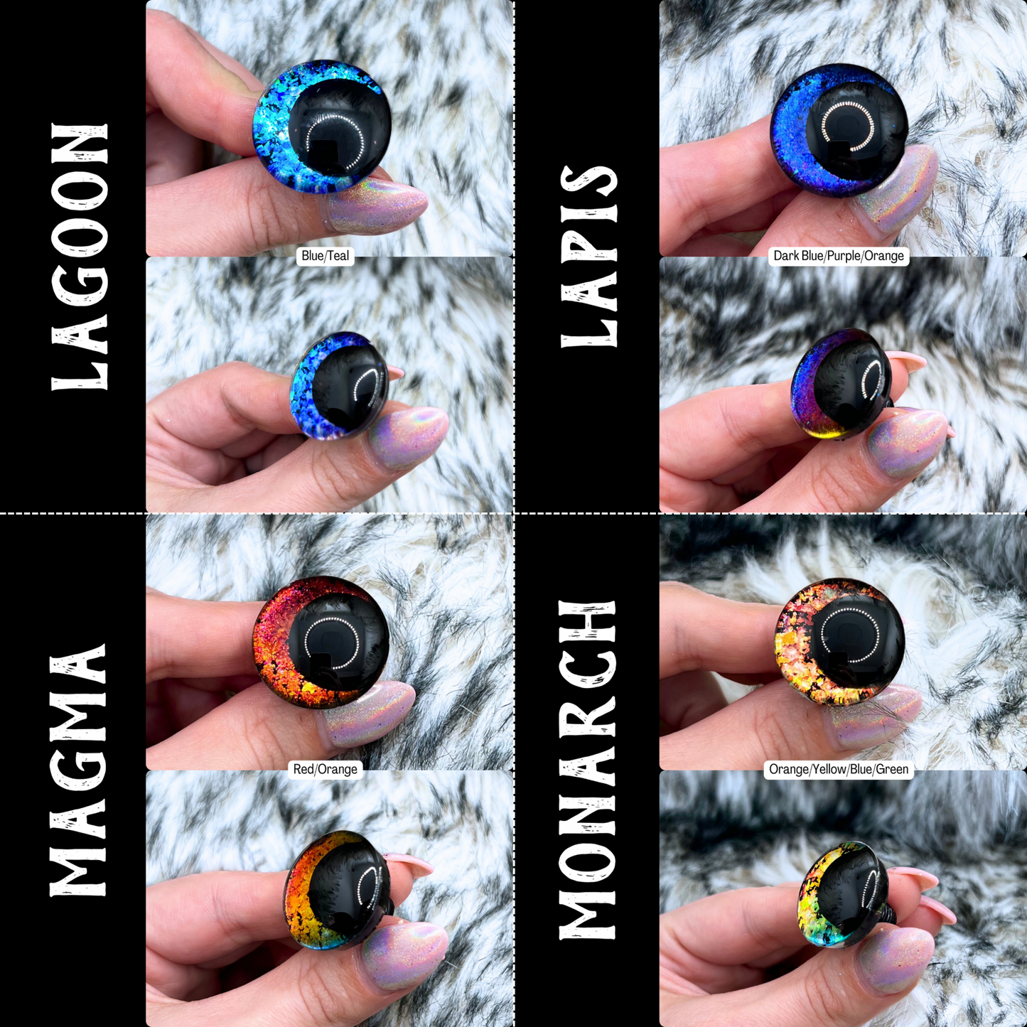 Hand Painted Safety Eyes (32 Colors to choose from)