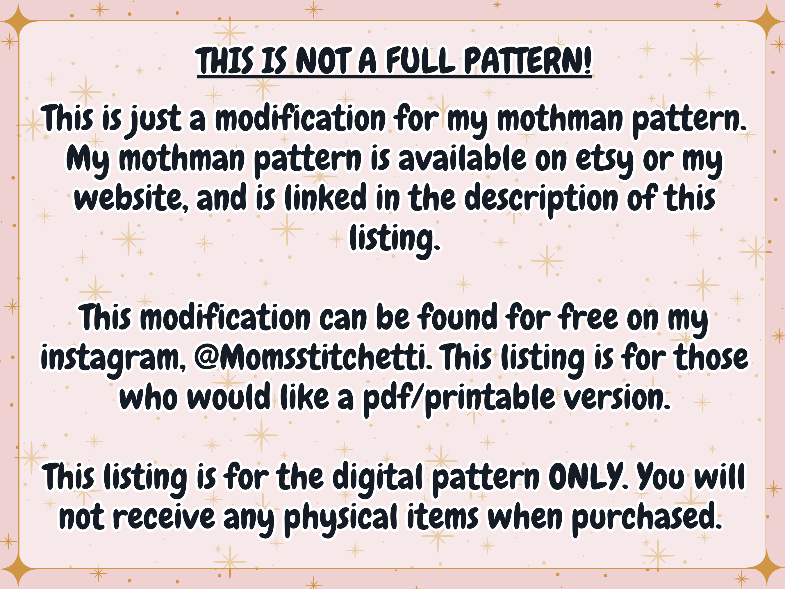 Rosy Maple Moth Crochet Pattern Modification