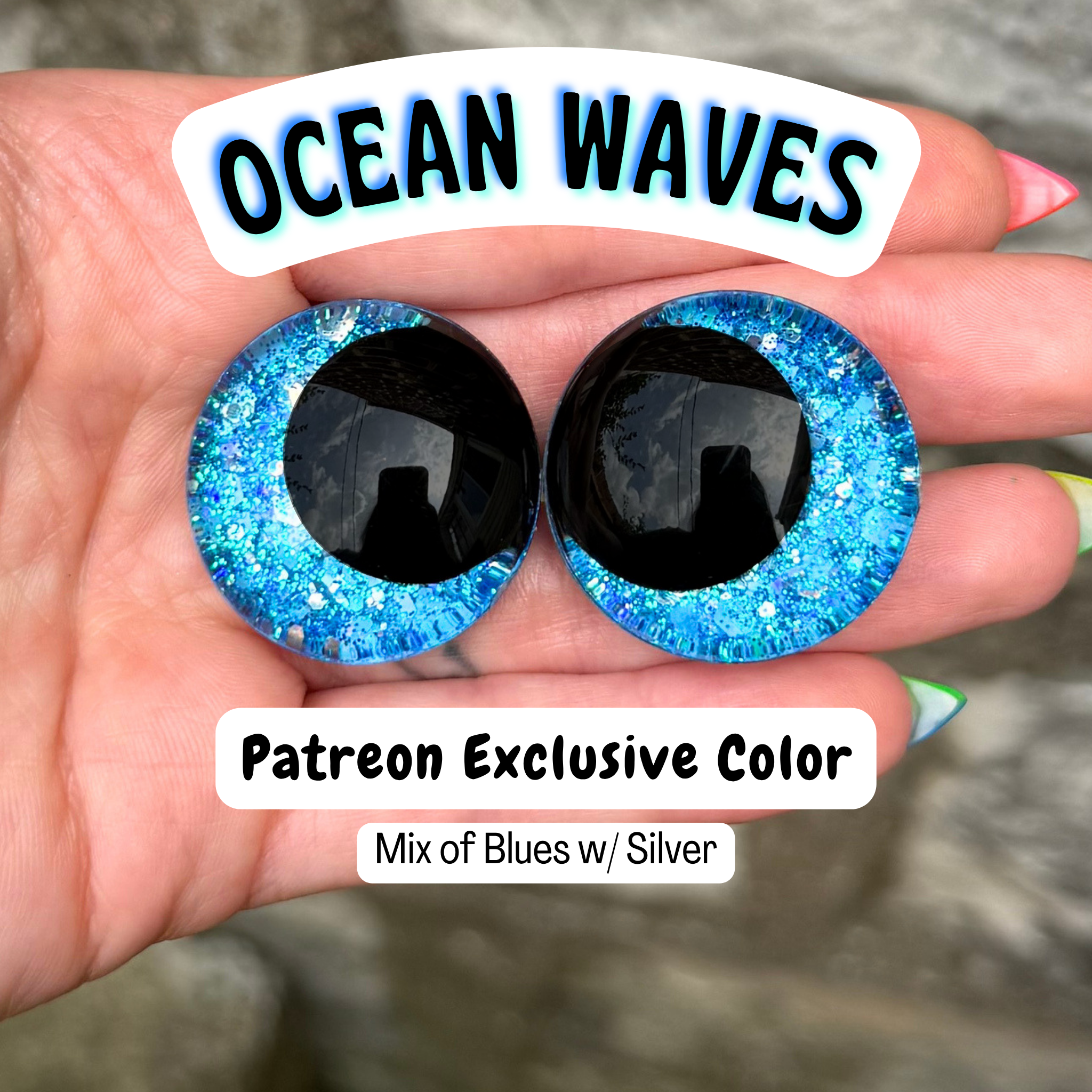 Patreon Exclusive Safety Eyes (Ocean Waves - 6/6 Eyes)