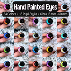 Hand Painted Safety Eyes (34 color options)